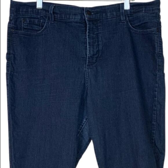 NYDJ Women's Dark Wash Crop High Rise Stretch Slimming Jeans Plus Size 18 - Picture 5 of 9